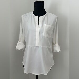 ‘The Unstainable Parker’ Women’s Stain-Proof White Office Blouse - 0